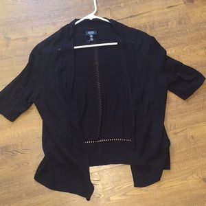 Black Open Sweater/Cardigan